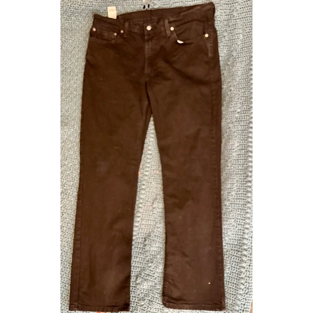 Levis 514 Straight Fit Jeans Mens 38x32 Brown Denim Pants 00514-0730